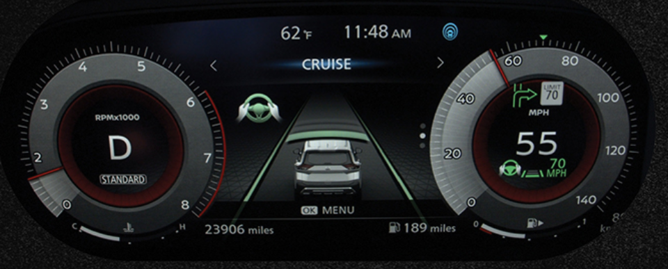 A view of the 2022 Nissan Pathfinder Drive Mode Settings