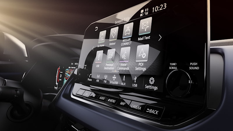 Infotainment System inside the 2022 Nissan Rogue Sport.