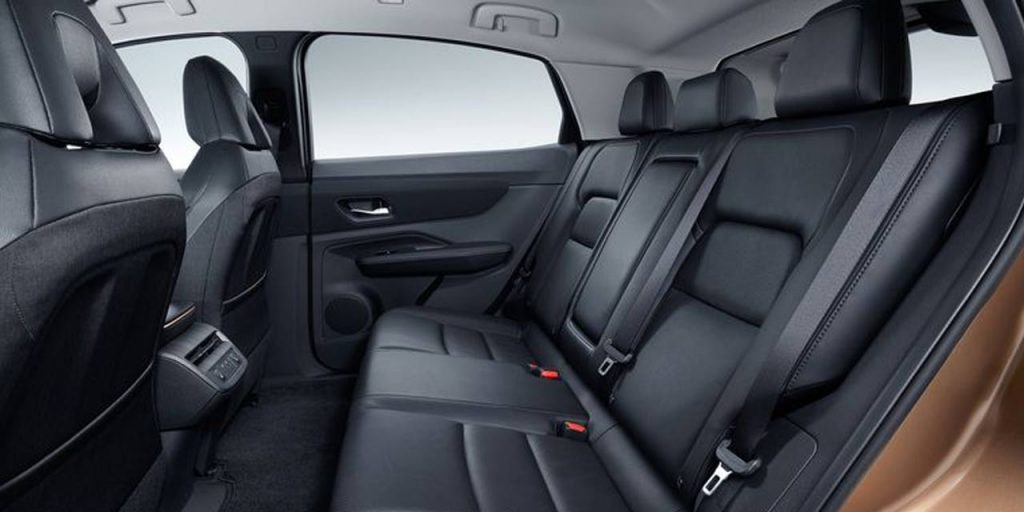 Side view of interior inside the all new 2022 Nissan Ariya